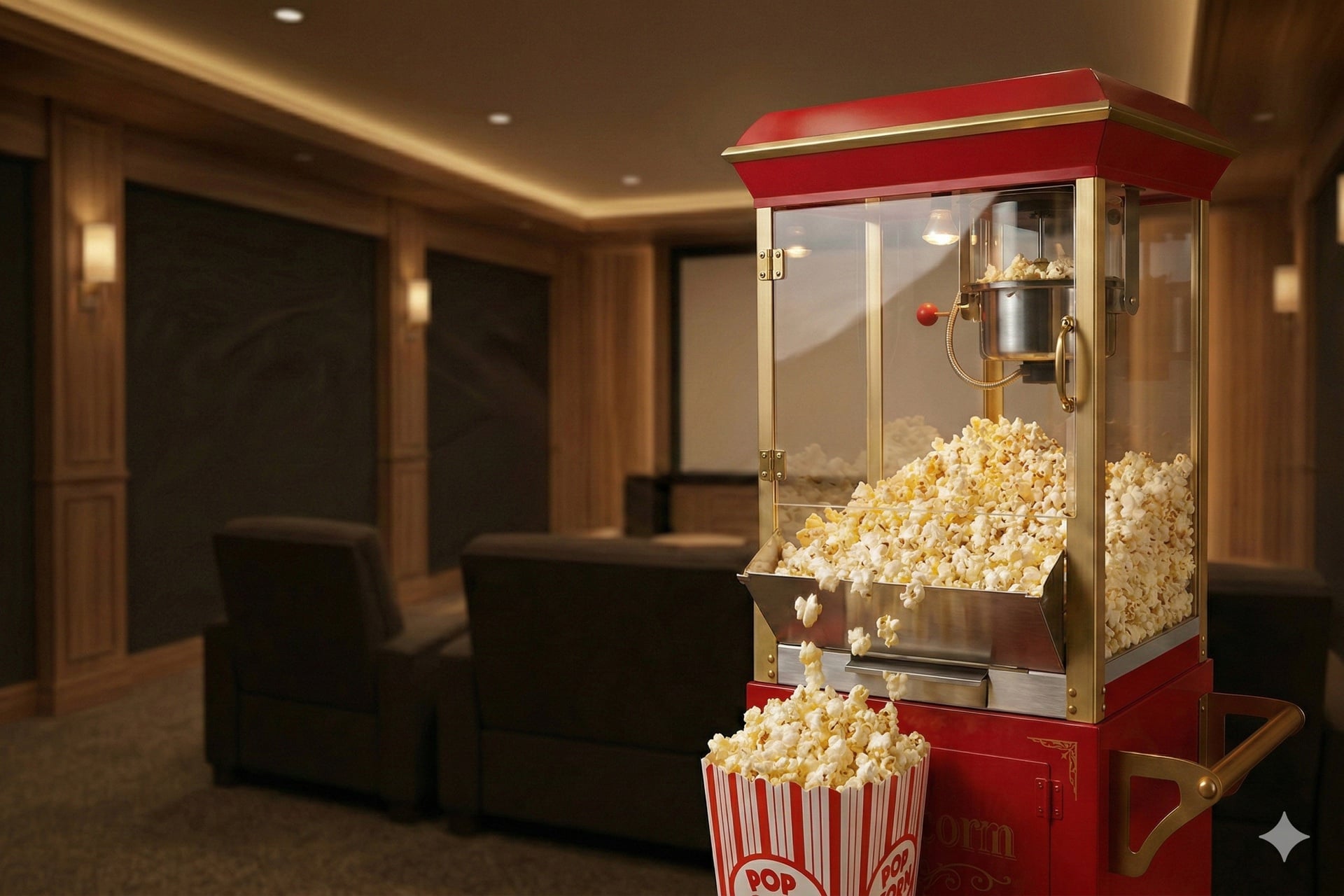 Popcorn machines for home theater